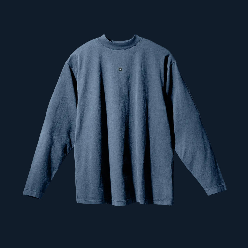 Yeezy Gap Balenciaga Logo Longsleeve Dark Blue