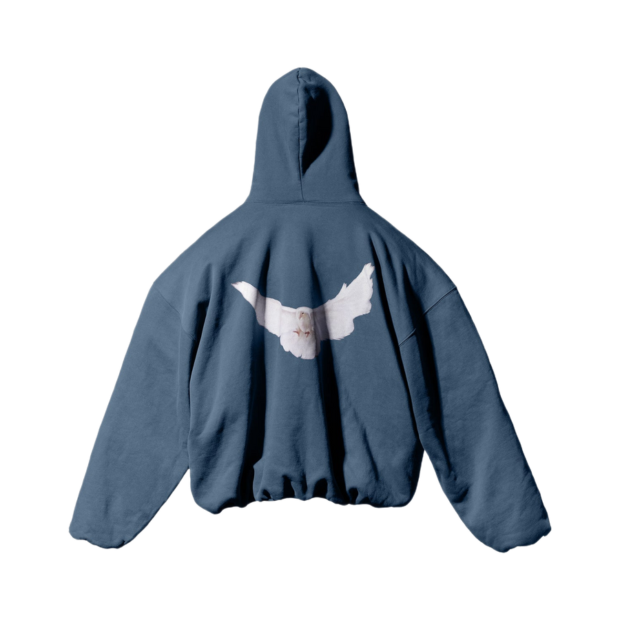 Yeezy Gap Balenciaga Dove Hoodie Dark Blue LC