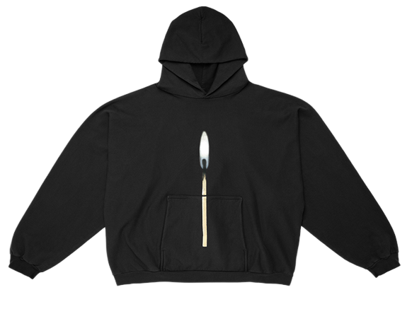 Yeezy Donda 2 Lit Match Hoodie Black (Imperfect)