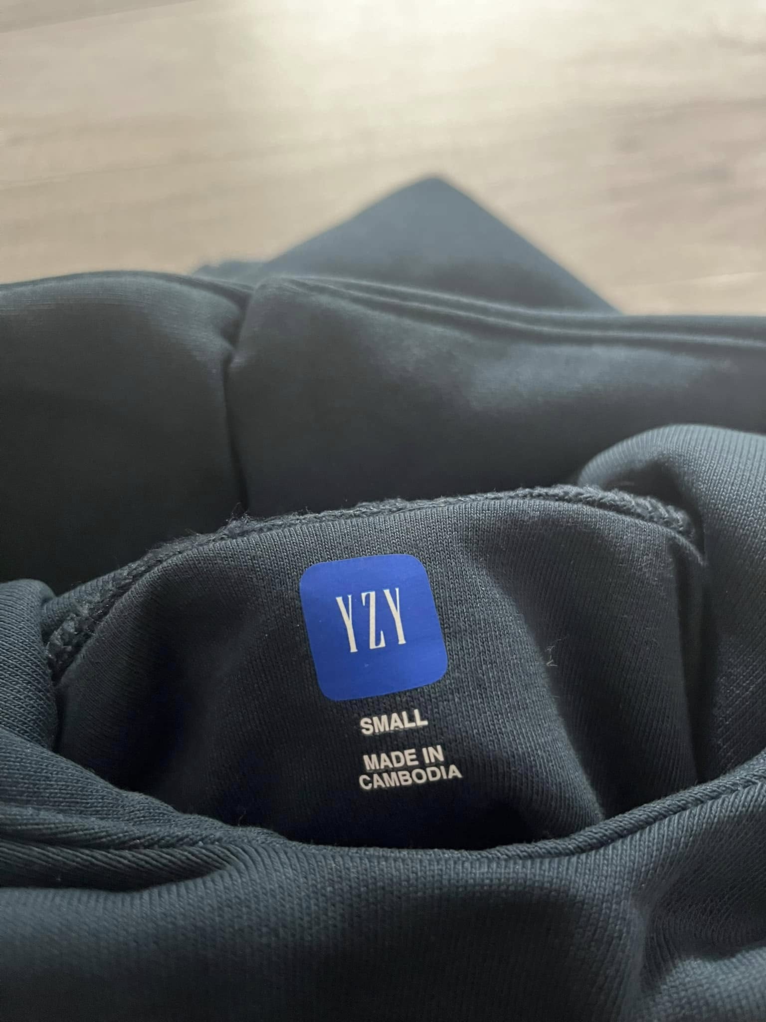 Yeezy Gap Balenciaga Logo Hoodie Dark Blue LC