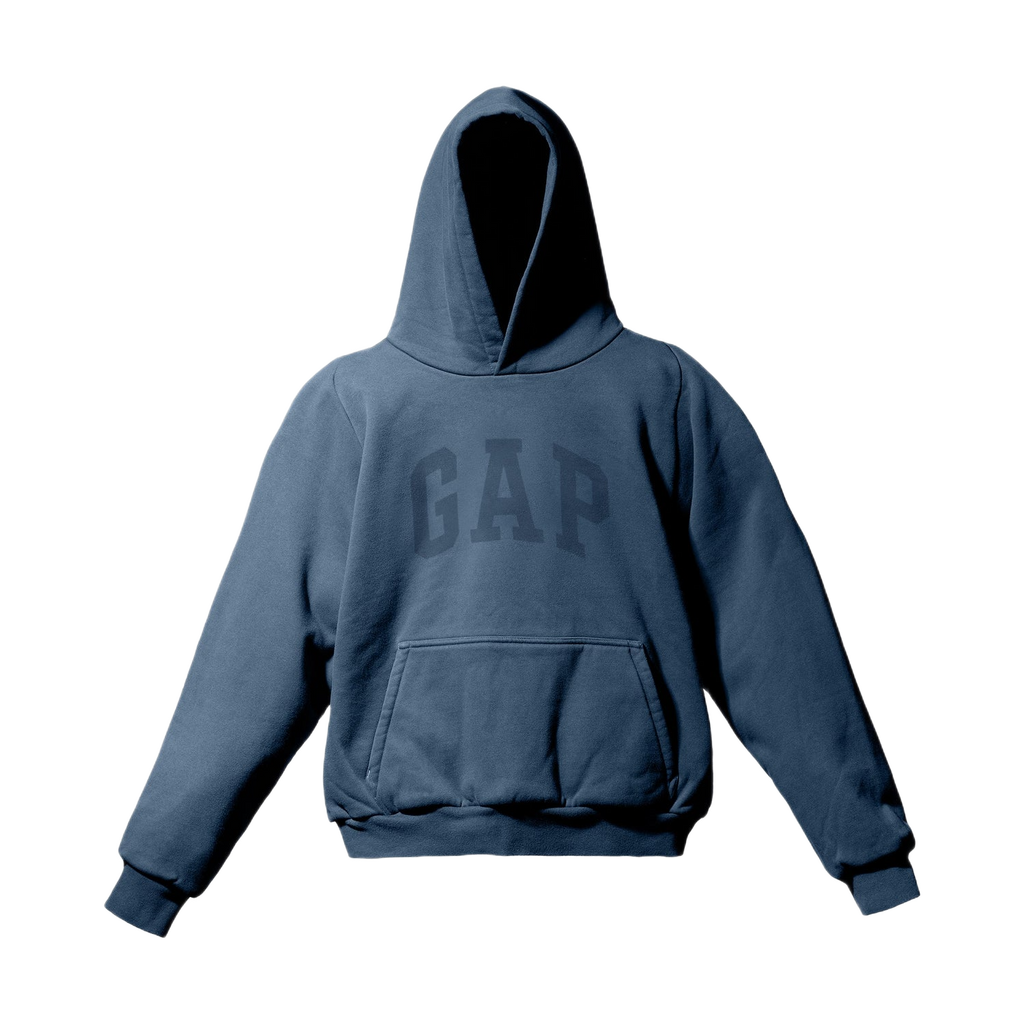 Yeezy Gap Balenciaga Dove Shrunken Hoodie Dark Blue LC