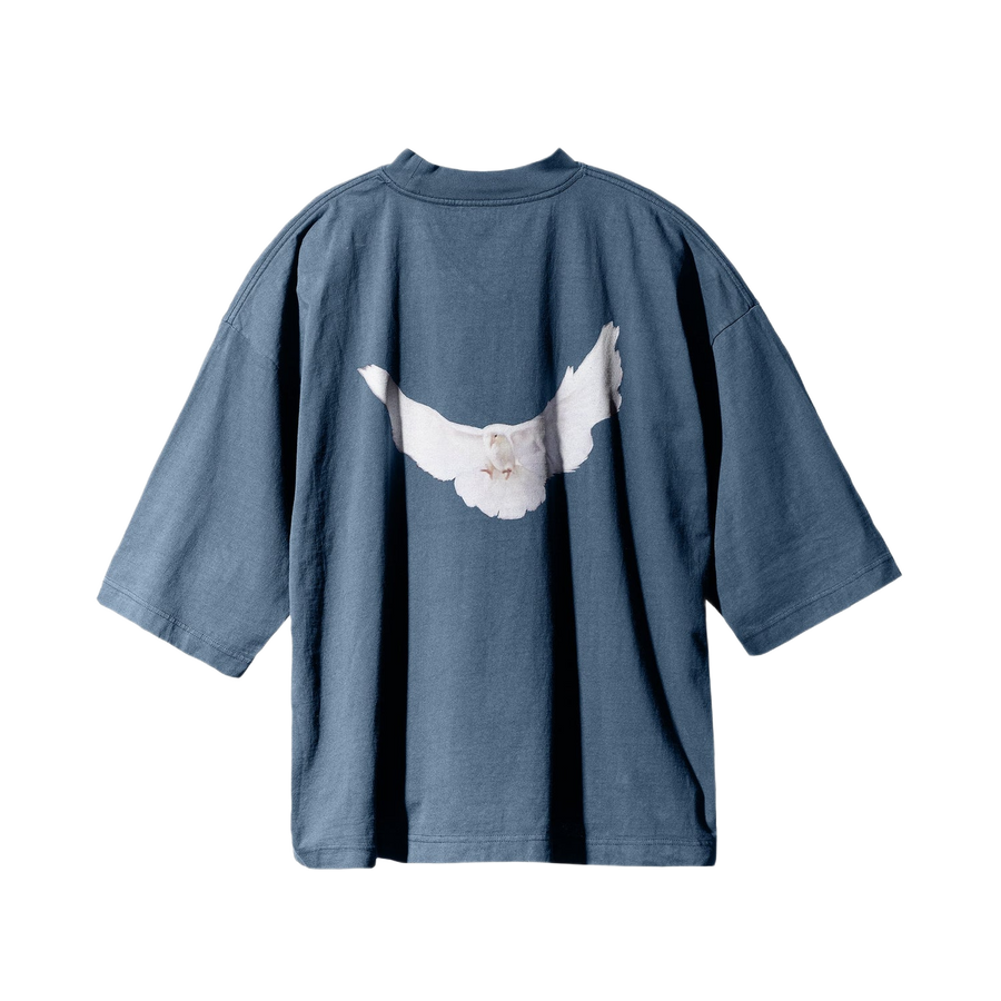 Yeezy Gap Balenciaga Dove 3/4 Sleeve Tee Dark Blue LC