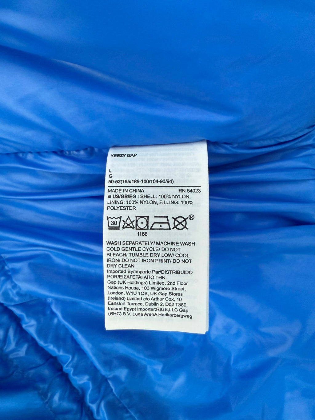 Yeezy Gap Round Jacket Blue V1 LC
