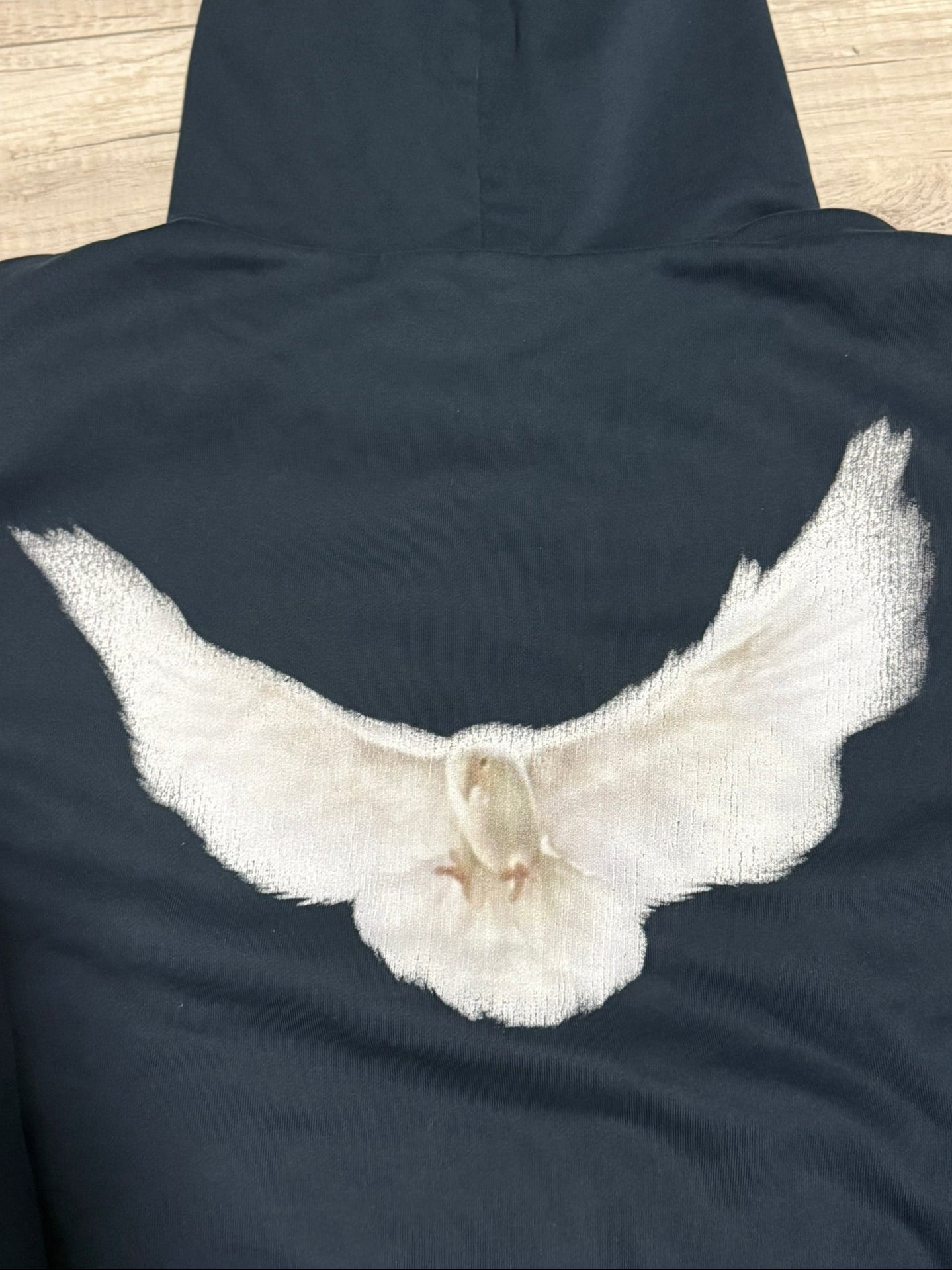 Yeezy Gap Balenciaga Dove Shrunken Hoodie Dark Blue LC