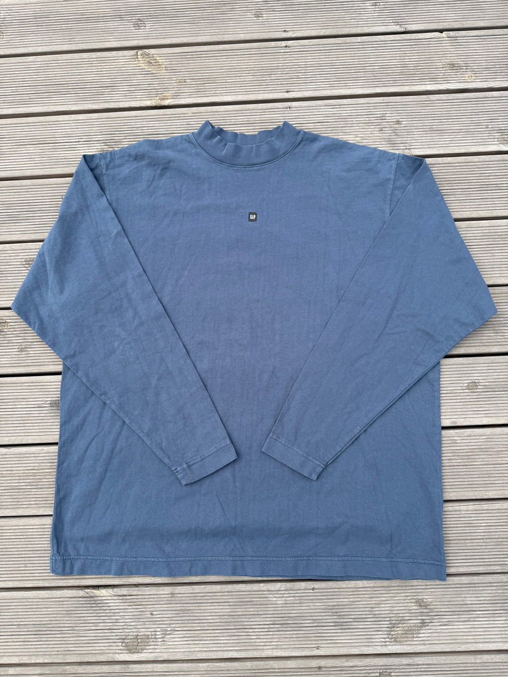 Yeezy Gap Balenciaga Logo Longsleeve Dark Blue