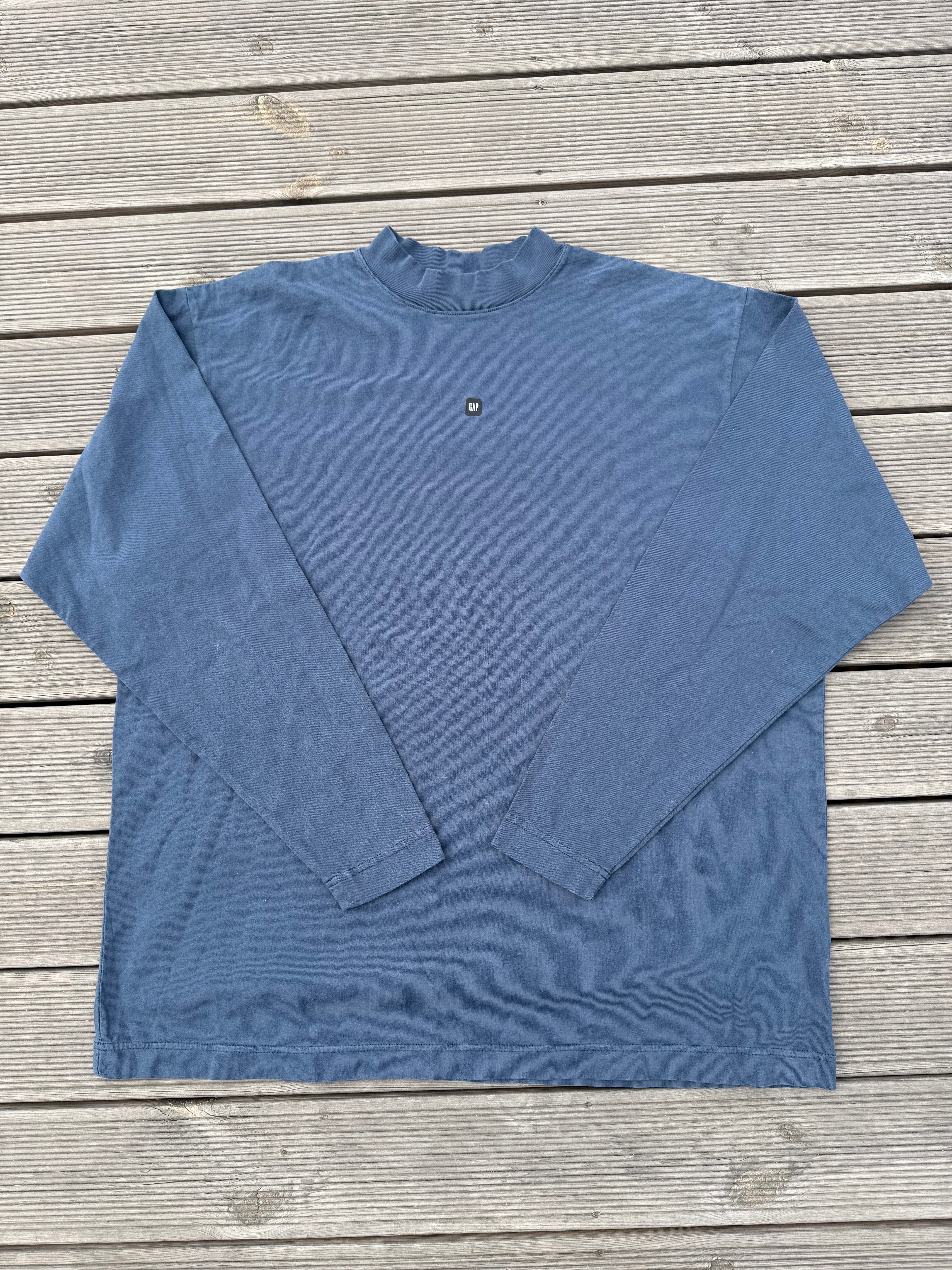 Yeezy Gap Balenciaga Logo Longsleeve Dark Blue