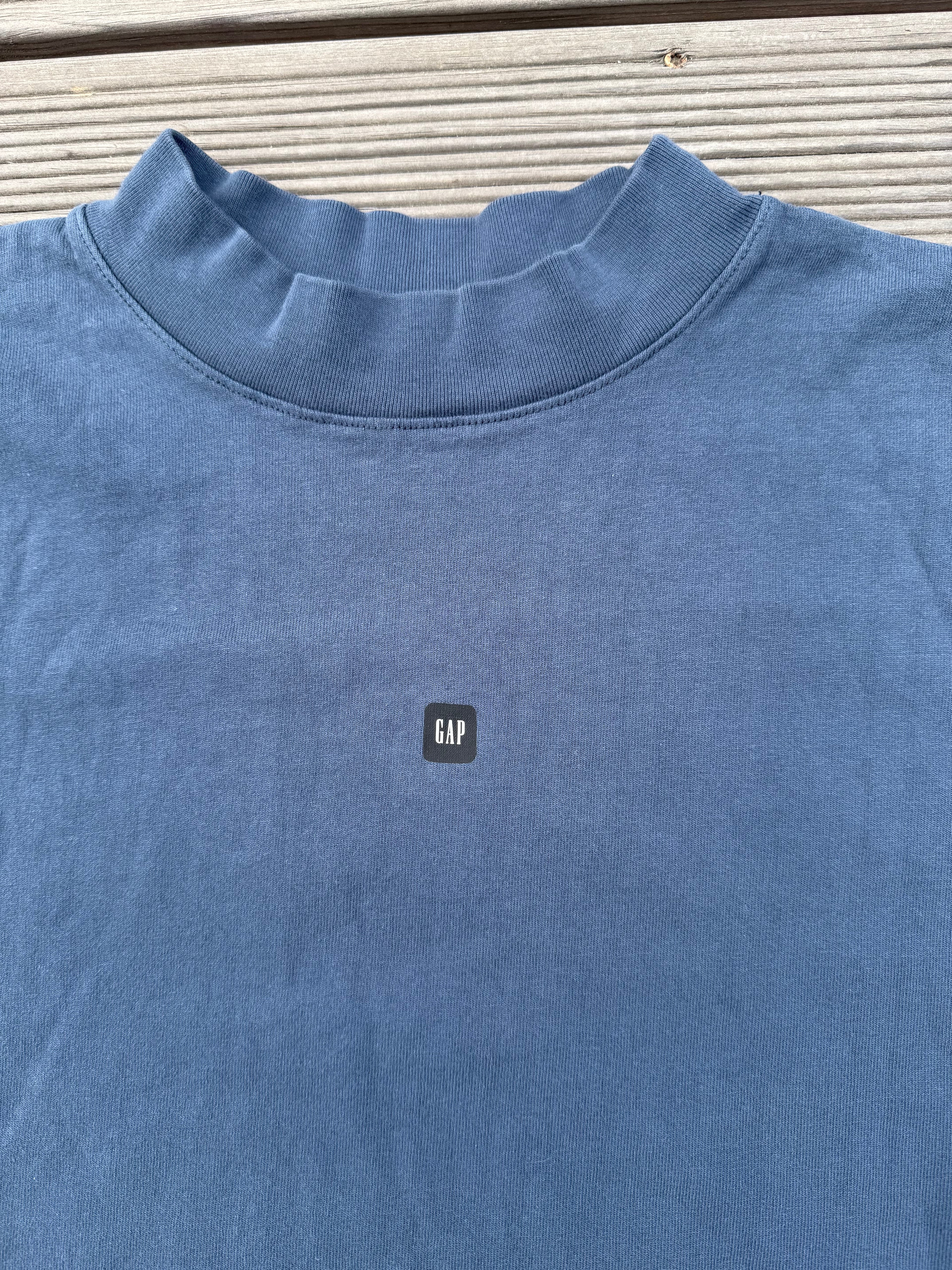 Yeezy Gap Balenciaga Logo Longsleeve Dark Blue