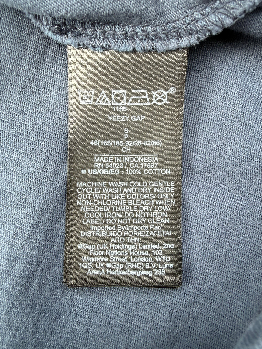 Yeezy Gap Balenciaga Logo Longsleeve Dark Blue