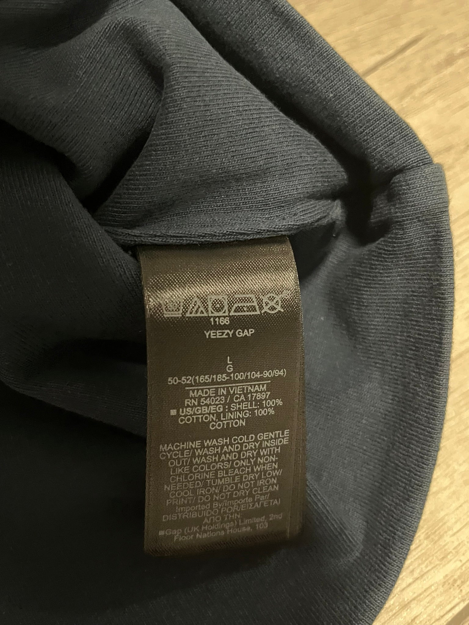 Yeezy Gap Balenciaga Dove No Seam Tee Dark Blue LC