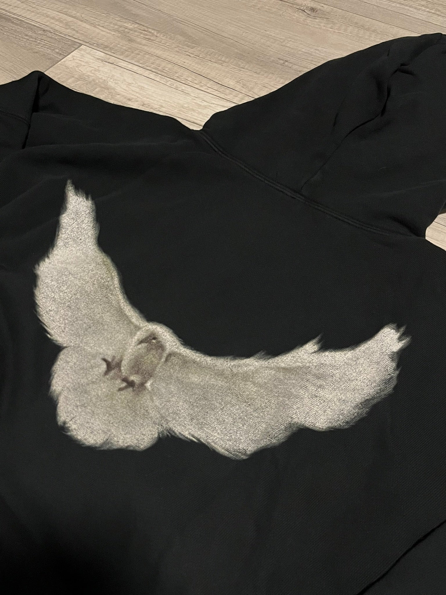 Yeezy Gap Balenciaga Dove Hoodie Washed Black Laa LC