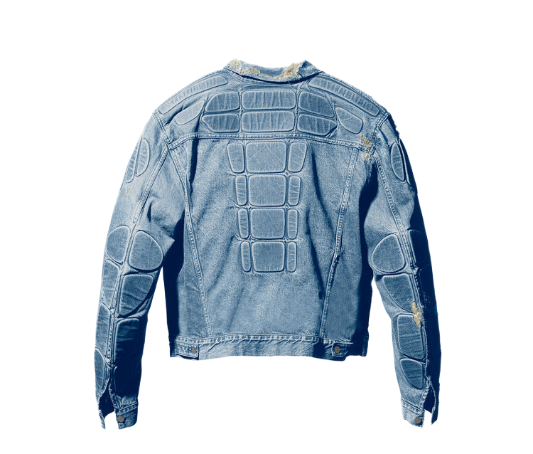 Yeezy Gap Balenciaga Padded Denim Jacket