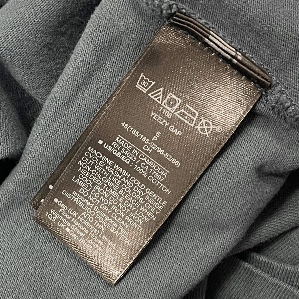 Yeezy Gap Balenciaga Dove 3/4 Sleeve Tee Dark Blue LC