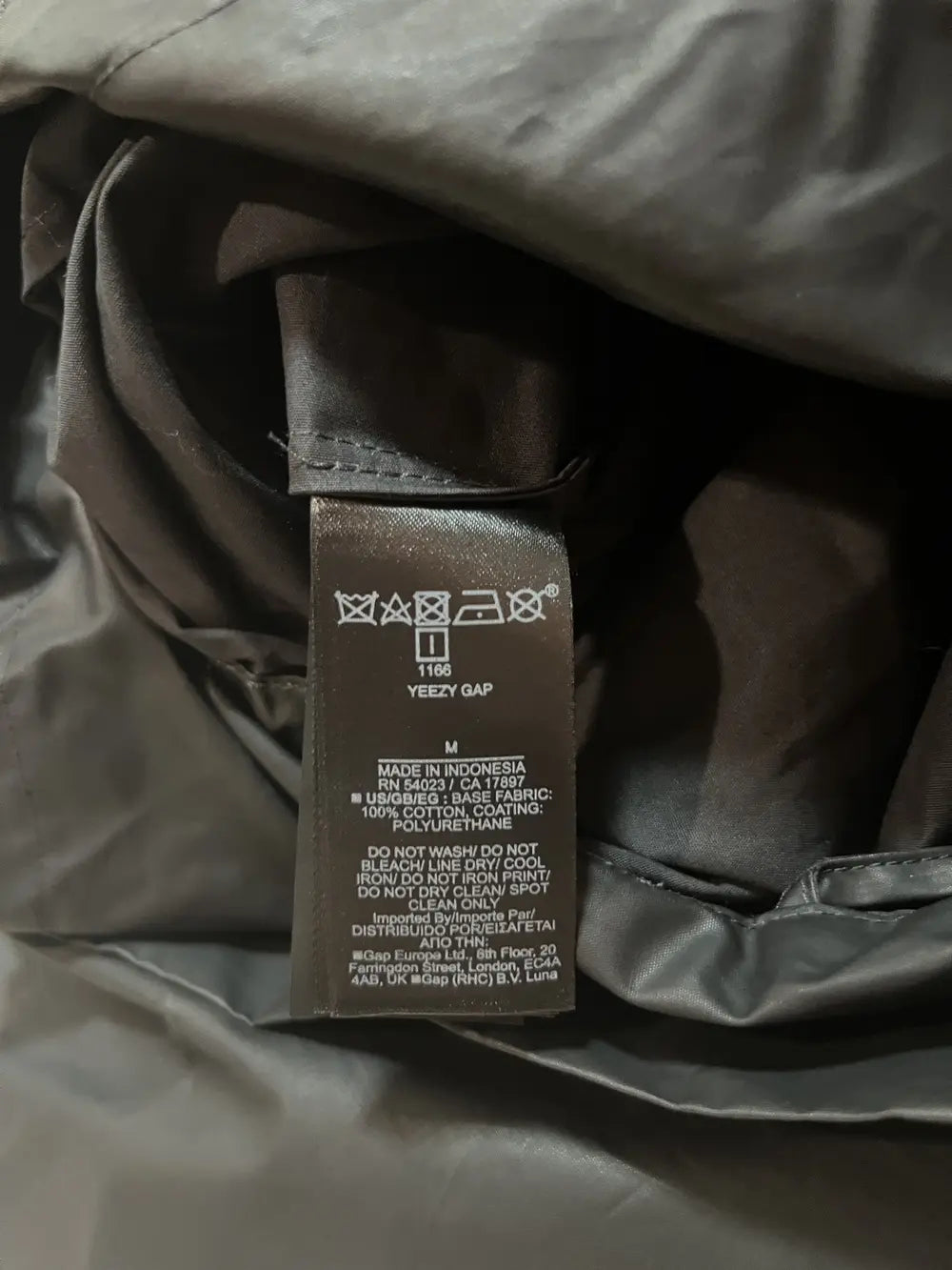 Yeezy Gap Balenciaga Coated Cotton Overall Black LC