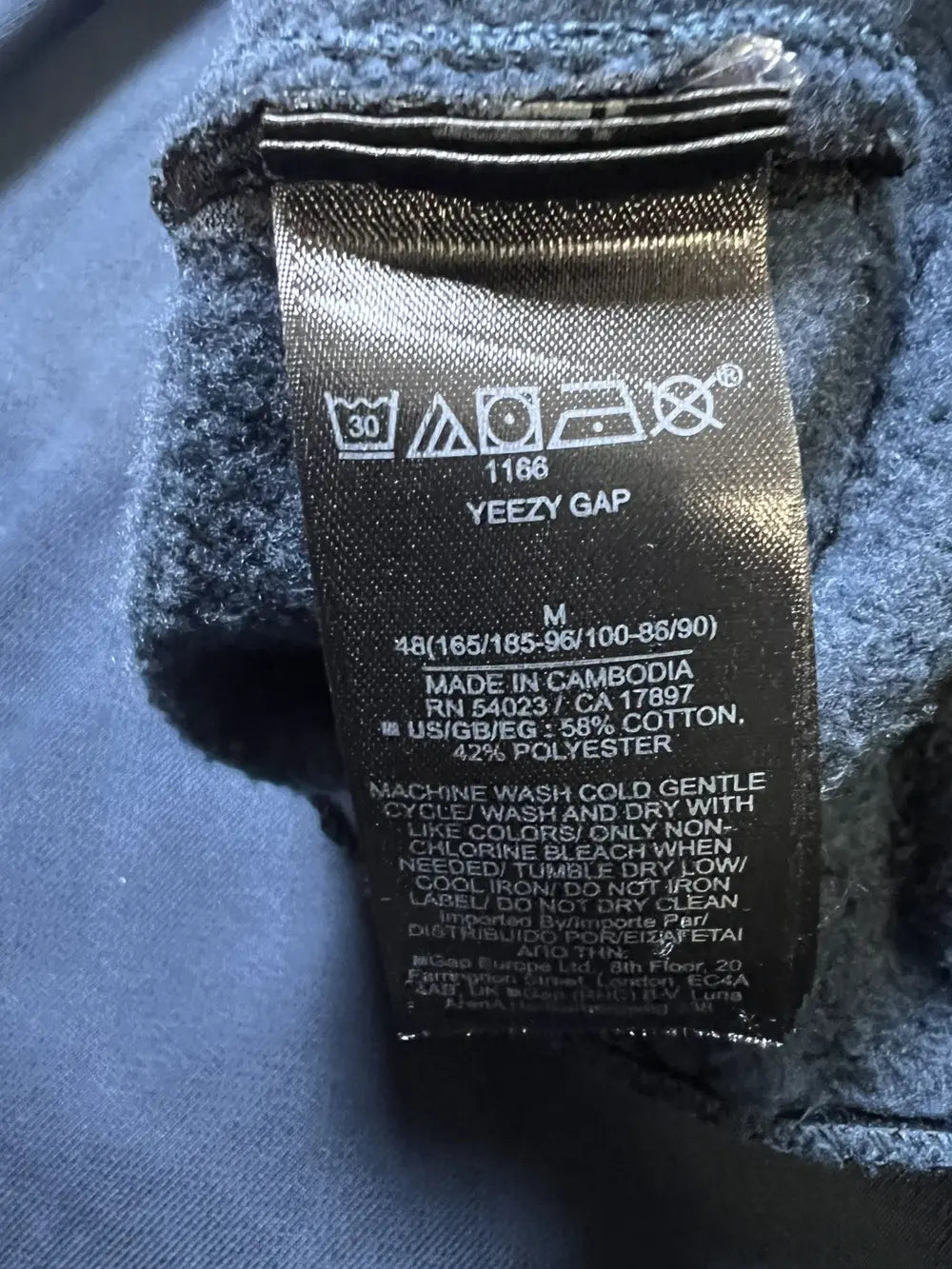 Yeezy Gap Balenciaga Fleece Jogging Pant Dark Blue LC