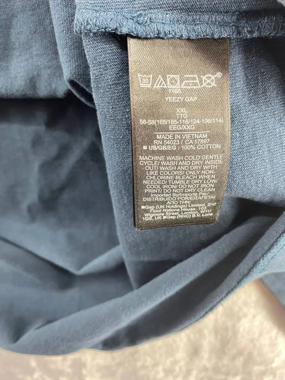 Yeezy Gap Balenciaga Dove Longsleeve Tee Dark Blue LC