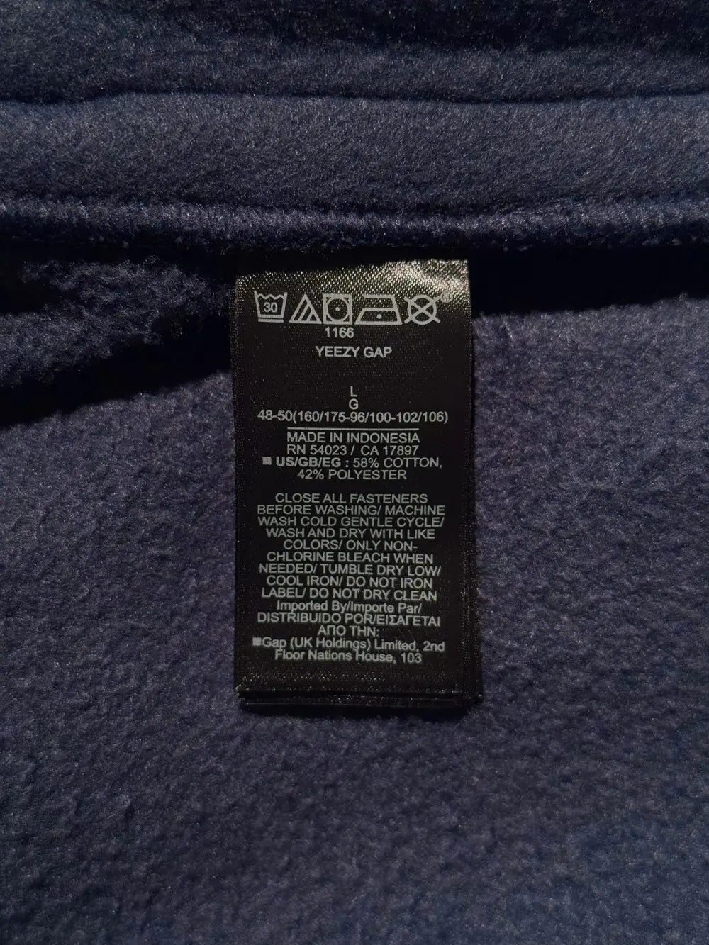 Yeezy Gap Balenciaga Fleece Jogging Pant Dark Blue LC