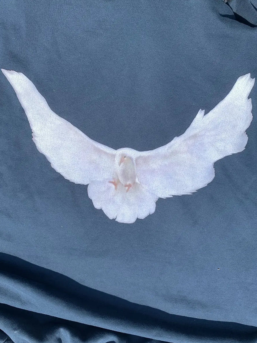 Yeezy Gap Balenciaga Dove Hoodie Dark Blue LC