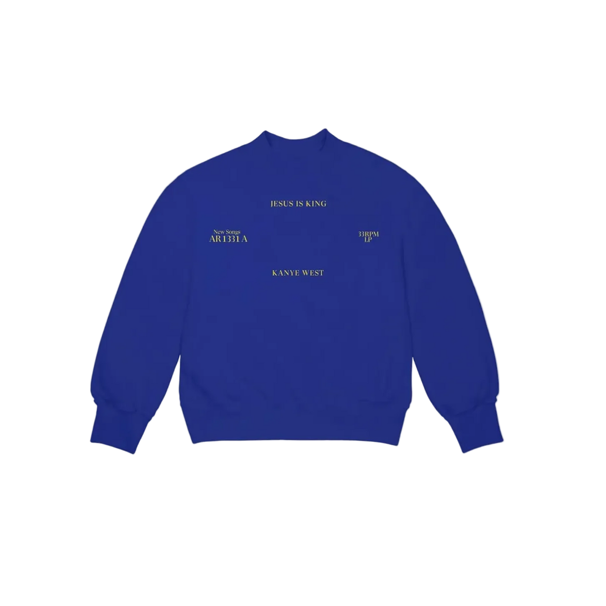 Yeezy Jesus Is King Vinyl I Crewneck Blue