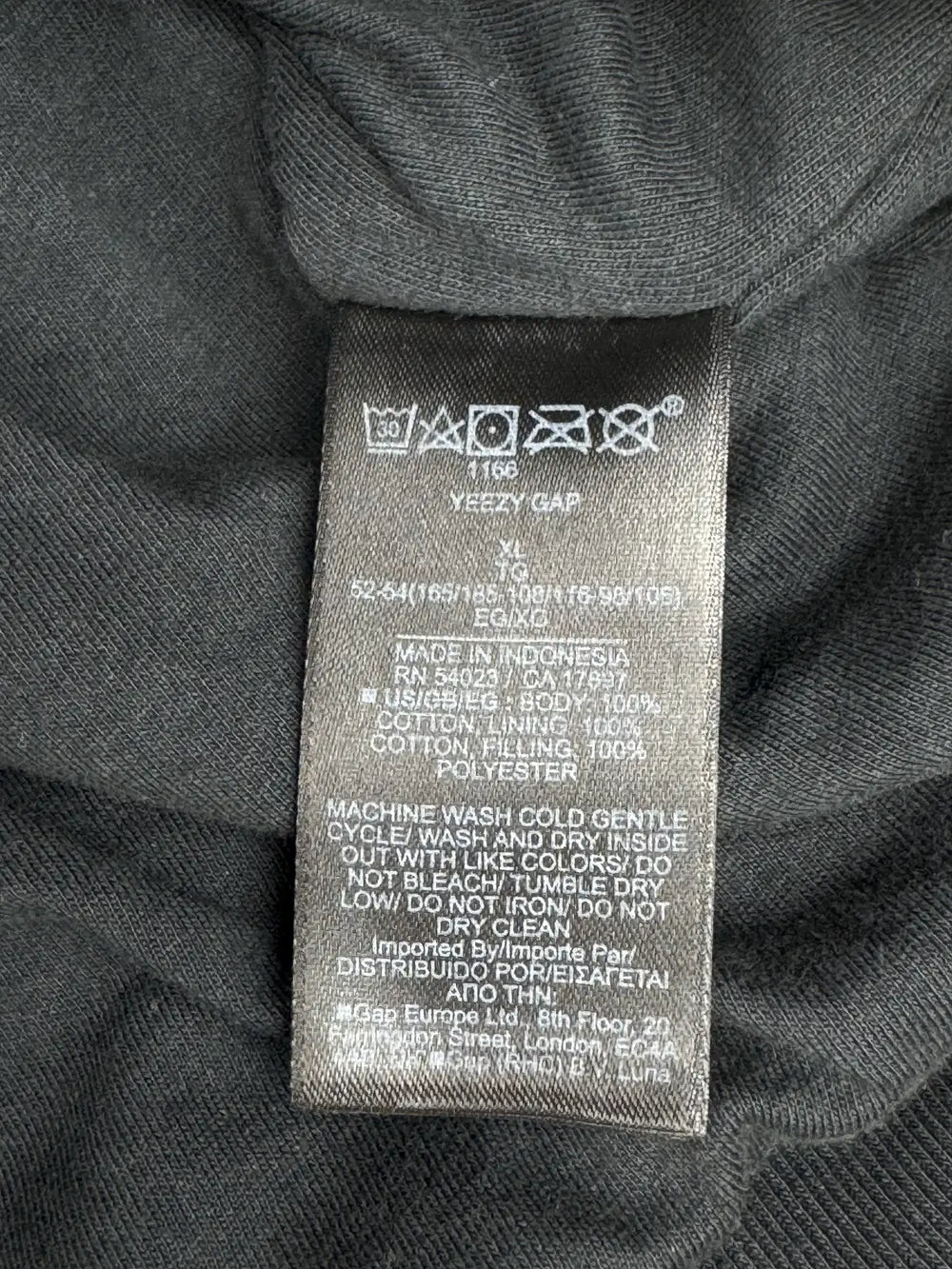 Yeezy Gap Balenciaga Padded Hoodie Black LC