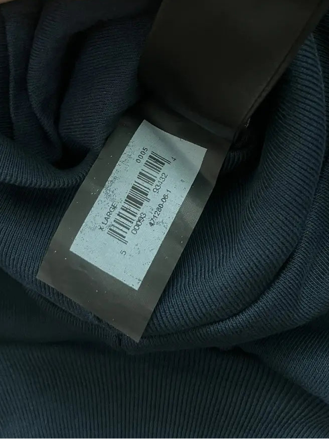 Yeezy Gap Balenciaga Dove Shrunken Hoodie Dark Blue LC