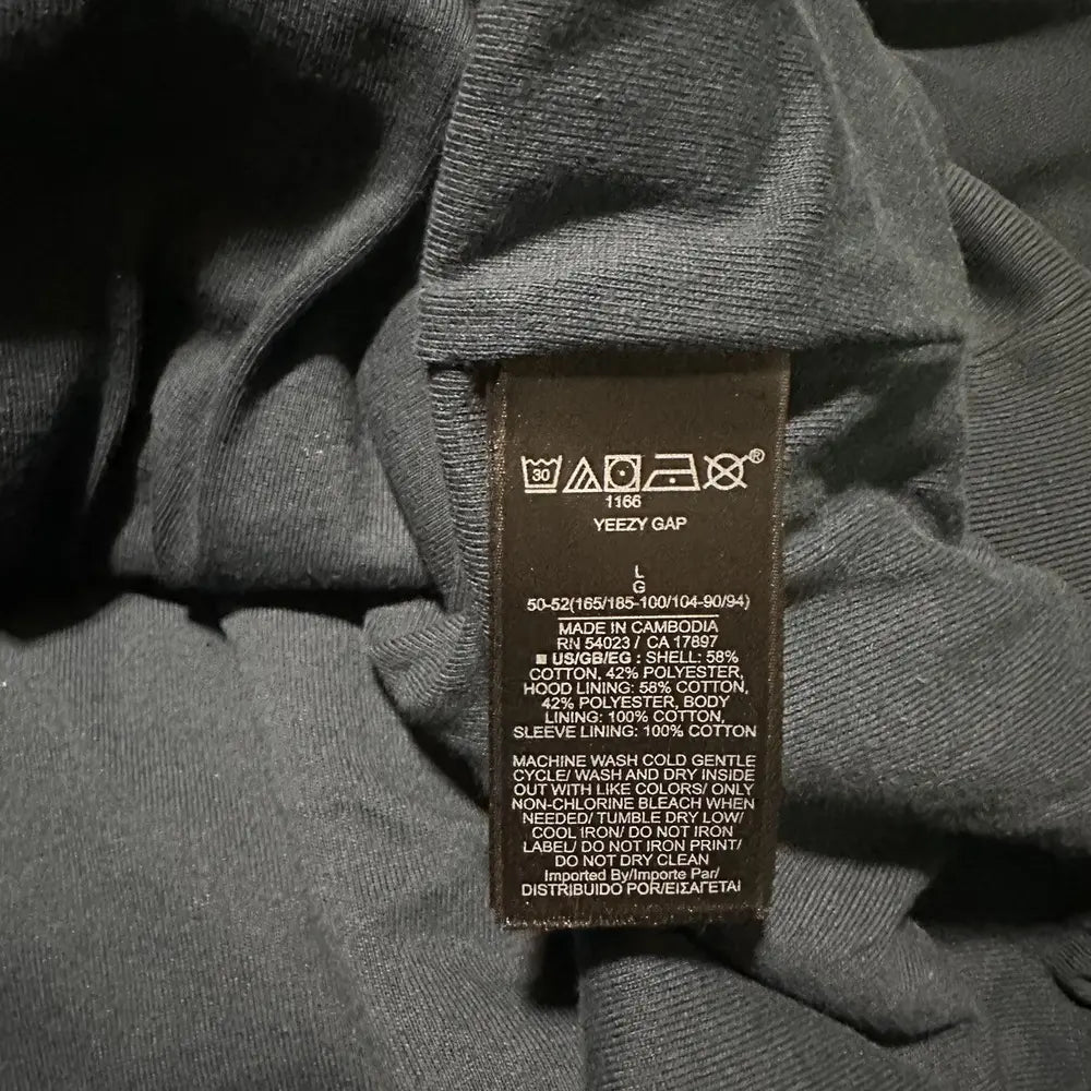 Yeezy Gap Balenciaga Dove Shrunken Hoodie Dark Blue LC